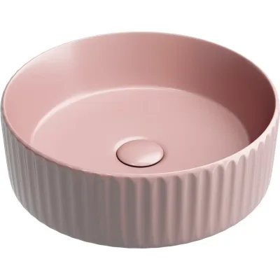 Умывальник чаша накладная Ceramicanova Element круглая, розовый матовый, 360х360х115 мм CN6057MP