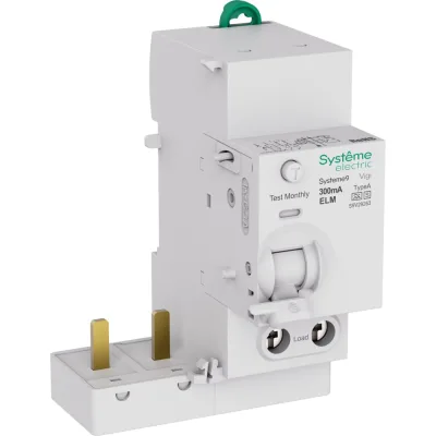 Блок дифференциального тока (БДТ) Systeme Electric Systeme9 63 A, 2 P, 300 мА, Тип-A-S, 230 В S9V29263
