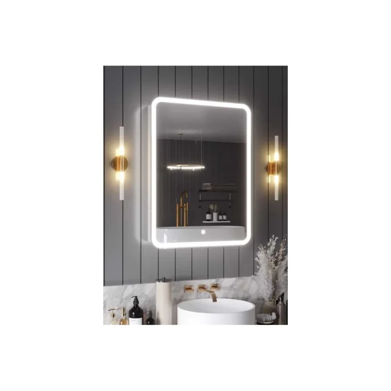 Зеркало-шкаф SANTREK HOME с LED подсветкой левое "ХЕЛЕНА" 600x800мм 319286