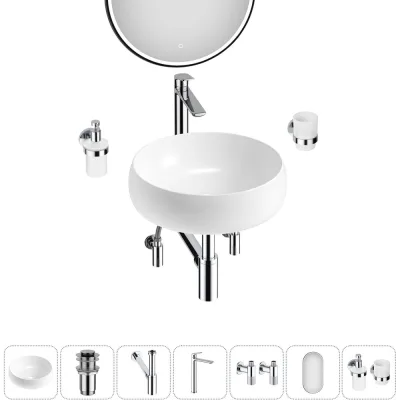Комплект Wellsee 7 в 1 Lavinia Boho Bathroom Sink накладная раковина 40x40 см 20219245R