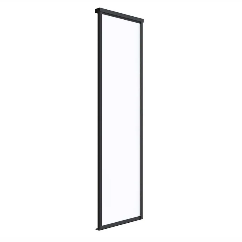 Дверь-купе 683x2252 мм белый снег/черный матовый Elegant