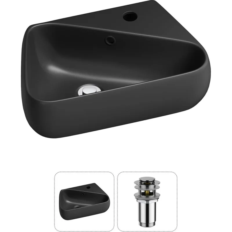 Комплект Wellsee 2 в 1 Lavinia Boho Bathroom Sink накладная/подвесная раковина 44x27 см 20216625R
