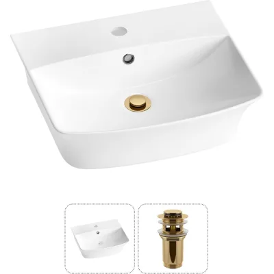 Комплект Wellsee 2 в 1 Lavinia Boho Bathroom Sink накладная/подвесная раковина 45x40 см 20216751R