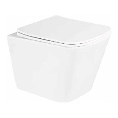 Подвесной унитаз BelBagno DUE безободковый с сиденьем Soft Close BB3103CHR/SC