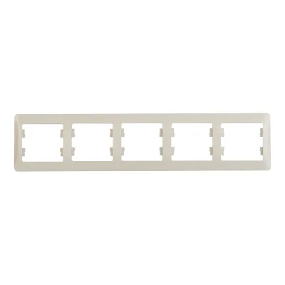 Рамка Systeme Electric Glossa пятиместная бежевая (GSL000205)