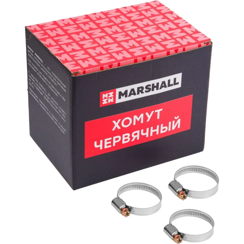 Хомут червячный MARSHALL 30-45 мм (нержавеющая сталь; кратность - 50 шт) MR4207