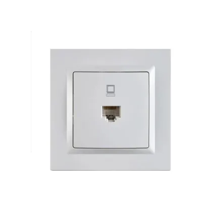 Компьютерная розетка Econ Камелия RJ45 белая K020