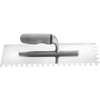 Гладилка HARDY серия 31 Profi, 38x10см, зубчатая 10x10мм, нерж.сталь, ручка 2K 0800-313810