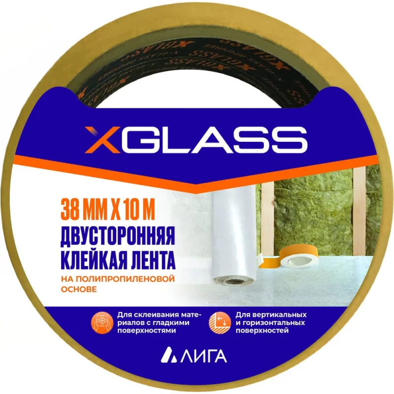 ΠΠ»Π΅ΠΉΠΊΠ°Ρ Π»Π΅Π½ΡΠ° X-Glass Π΄Π²ΡΡ
ΡΡΠΎΡΠΎΠ½Π½ΡΡ, ΠΏΠΎΠ»ΠΈΠΏΡΠΎΠΏΠΈΠ»Π΅Π½, 38x10 160384