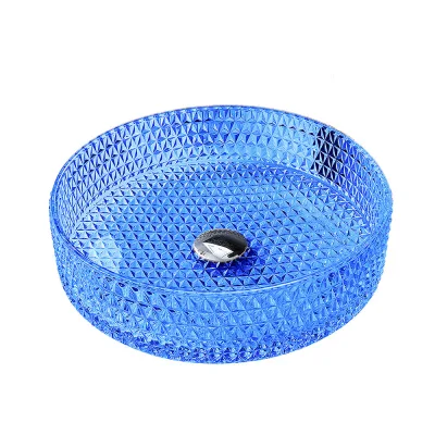 Раковина Abber Glas 40 см накладная синяя (AK2301DB)