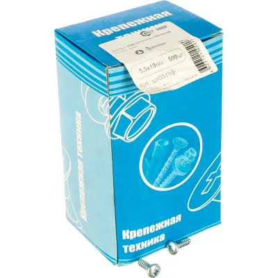 Шуруп с полукруглой головкой КРЕП-КОМП DIN7981 5,5х19 500шт шп5519ф