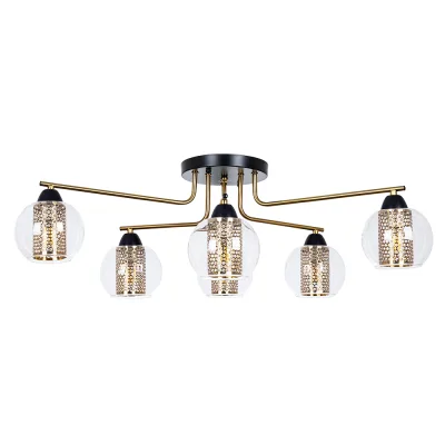 Люстра потолочная Arte Lamp Manchester E14 240 Вт 12 кв.м (A7045PL-6BK)