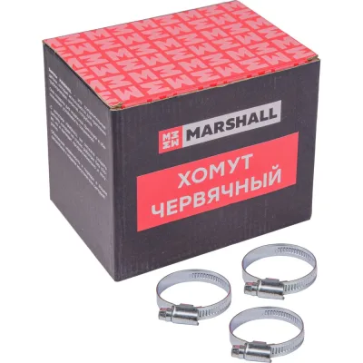 Хомут червячный MARSHALL 30-45 мм (оцинкованная сталь; кратность - 50 шт) MR4107