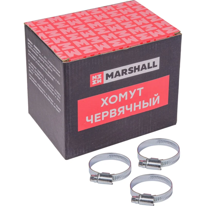 Хомут червячный MARSHALL 30-45 мм (оцинкованная сталь; кратность - 50 шт) MR4107