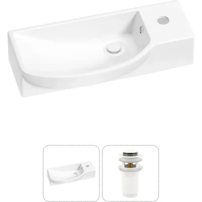 Комплект Wellsee 2 в 1 Lavinia Boho Bathroom Sink накладная/подвесная раковина 50x24 см 20216164R