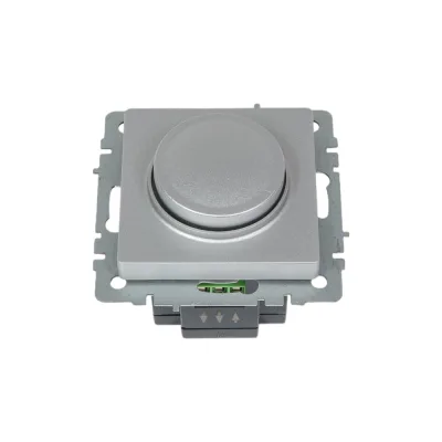 Поворотно-нажимной светорегулятор IEK Brite 600вт сс10-1-0-бра алюминий BR-D20-0600-K47