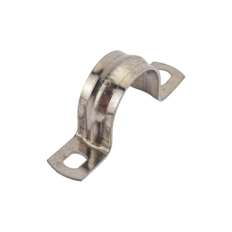 Металлическая двухлапковая скоба FORTISFLEX СМД INOX 21-22 мм 80136