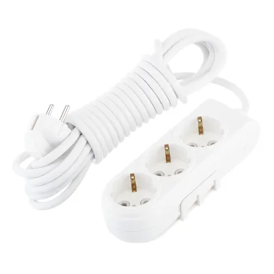 Удлинитель Makel 3 розетки 5 м ПВС 3х1 кв.мм 16 А 2,2 кВт белый (N3210063)