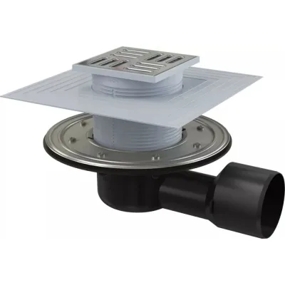 Сливной трап Alcadrain APV3344 105х105, 50 75, подводка – боковая 00022284