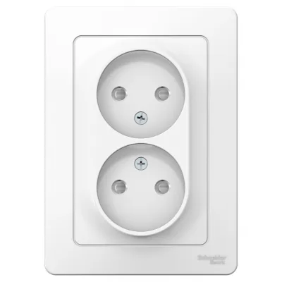 Π ΠΎΠ·Π΅ΡΠΊΠ° Π΄Π²ΠΎΠΉΠ½Π°Ρ Systeme Electric Blanca Π²ΡΡΡΠ°ΠΈΠ²Π°Π΅ΠΌΠ°Ρ Π±Π΅Π»Π°Ρ Π±Π΅Π· Π·Π°Π·Π΅ΠΌΠ»Π΅Π½ΠΈΡ ΡΠΎ ΡΡΠΎΡΠΊΠ°ΠΌΠΈ (BLNRS000121)