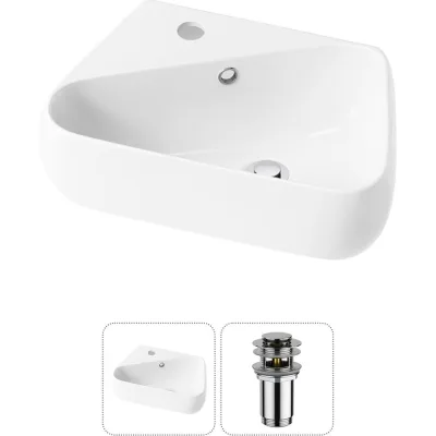 Комплект Wellsee 2 в 1 Lavinia Boho Bathroom Sink накладная/подвесная раковина 44x27 см 20216581R