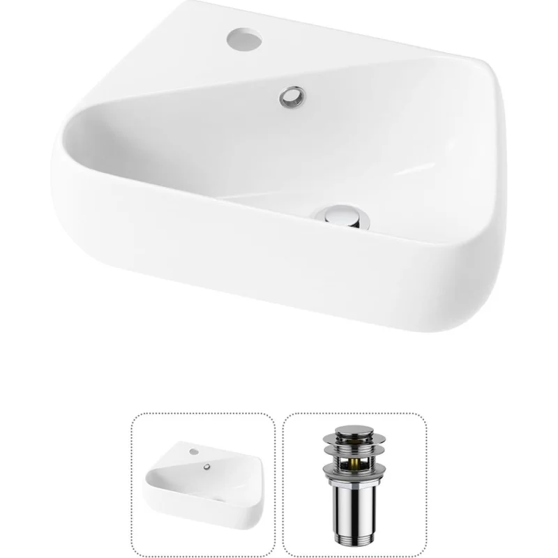 Комплект Wellsee 2 в 1 Lavinia Boho Bathroom Sink накладная/подвесная раковина 44x27 см 20216581R