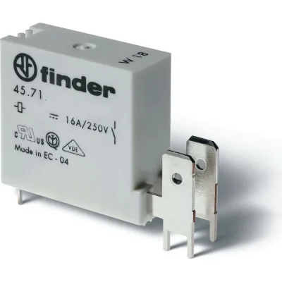 Миниатюрное реле Finder 1но конт. 16а, = 48в чувст. пост. тока, для печат монт. + разъем, 457170480310