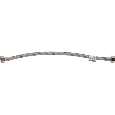 Подводка для воды СТМ сталь, 1/2", гайка-гайка, 40 cм CWFHF040