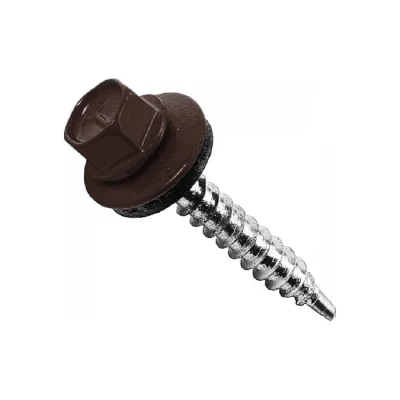 Саморез BeFast с шайбой EPDM наконечник сверло, окраш. RAL 8017, 5.5х19, 500 шт. C8017919500S