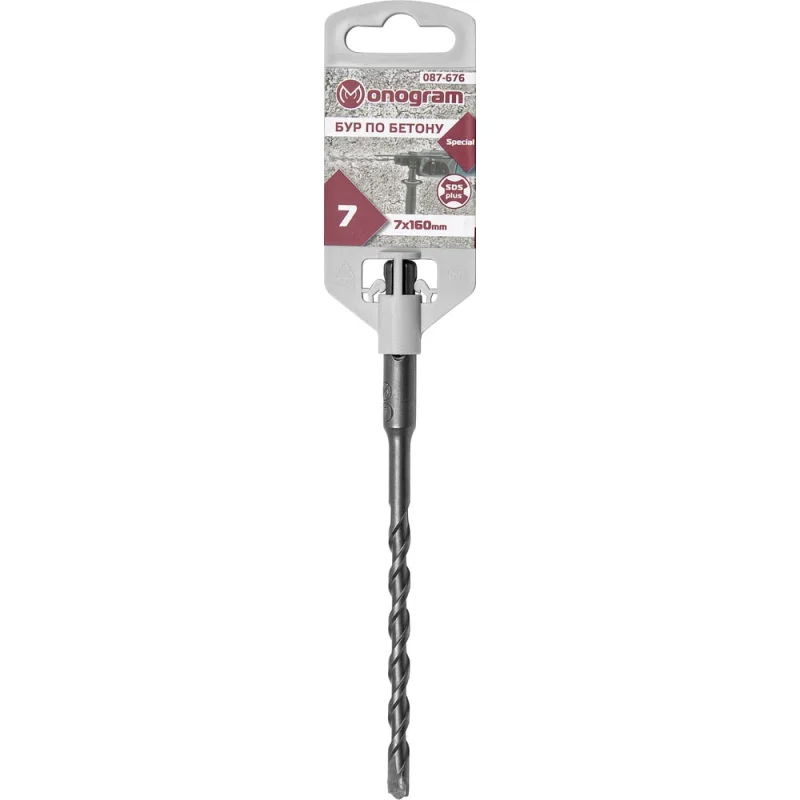 Бур по бетону Special (7x100х160 мм; SDS-plus) Monogram 087-676
