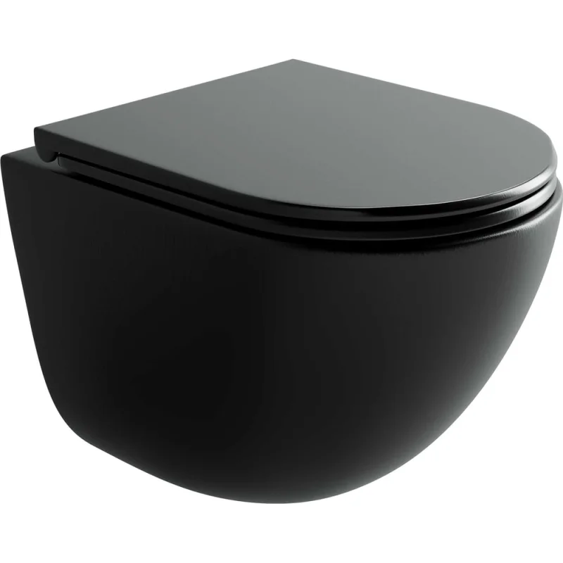 Подвесной унитаз Ceramicanova Vogue безободковый, смыв торнадо CN4008TMB
