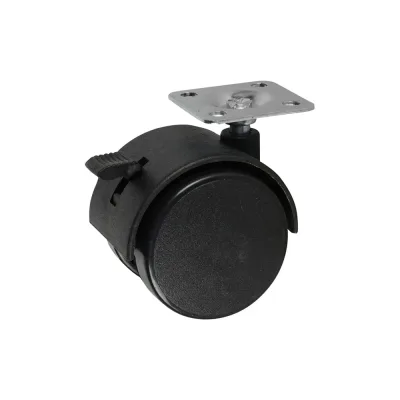 Колесная опора диаметр 50 со стопором площадка 38х38 Lemax PROF KLS-01-D50-B