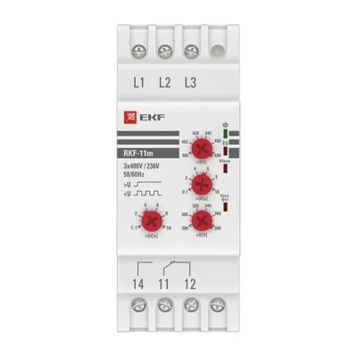 Реле контроля фаз EKF PROxima 480 В 8 А тип AC (rkf-11m)