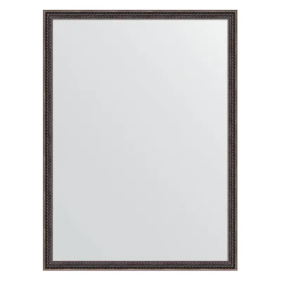 Зеркало EVOFORM в багетной раме - витой махагон 28 mm (58x78 cm) 0641