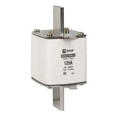 Вставка плавкая EKF ППН-39 125А 50 кА 660 В (fus-39/630/125)