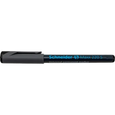 Маркер перманентный Schneider "Maxx 220 S" черный, игольчатый, 0,4мм, 1 шт. 112401