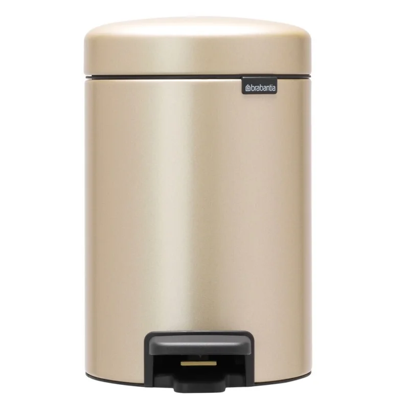 Ведро для мусора Brabantia NewIcon с крышкой 3 л металл шампань с педалью