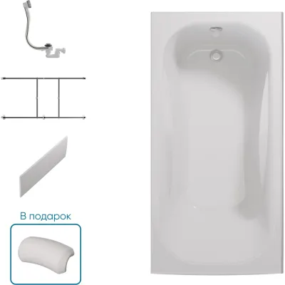 Ванна 1Marka КЛАССИК/CLASSIC 1400х700 А Комплект Премиум П 01кла1470кпп