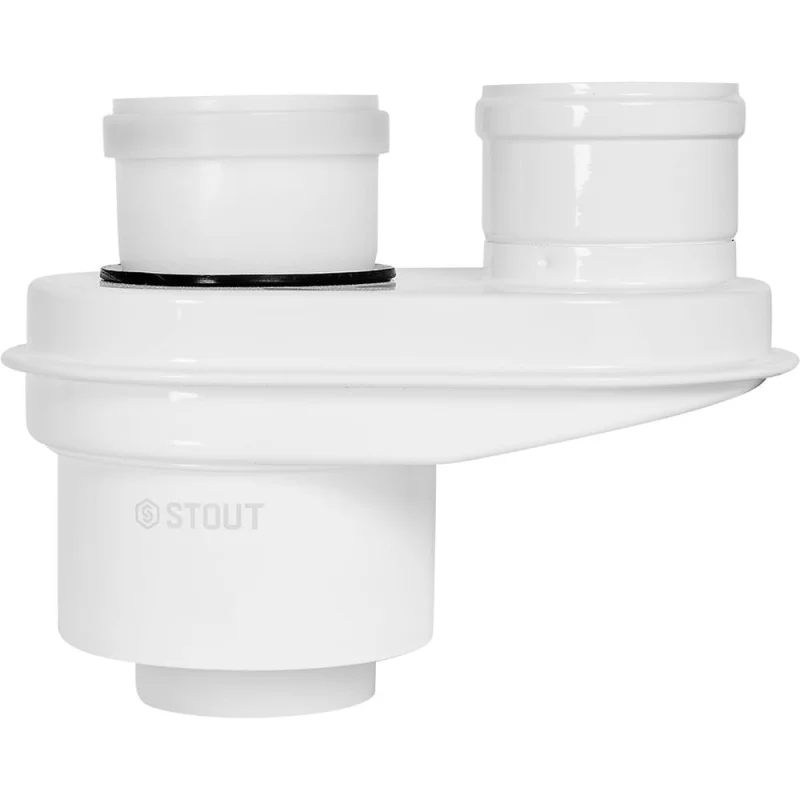 Адаптер моноблочный для перехода с коаксиальной системы STOUT D60/100 на раздельную (двухтрубную) систему D80/80, конденсационный, SCR-8012-250001 / PEE9H4MMBH4OTF
