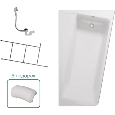 Ванна 1Marka ДИРЕКТ/DIRECT 1700х1000 R Комплект Стандарт 2 П 01дир1710пкс2+п