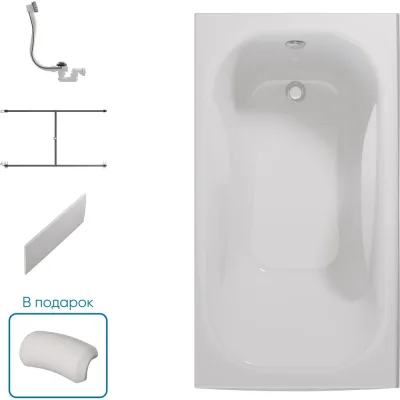 Ванна 1Marka КЛАССИК/CLASSIC 1300х700 А Комплект Премиум П 01кла1370кпп