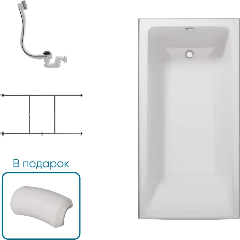 Ванна 1Marka БЬЯНКА/BIANCA 1500х750 Комплект Стандарт 2 П 01бья1575кс2п