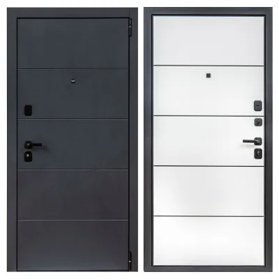 Дверь входная Portika Porta R-3 правая графит - сноу вералинг 880х2050 мм