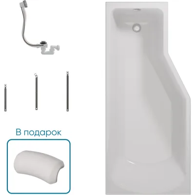 Ванна 1Marka КОНВЕЙ/CONVEY 1700x750 L, комплект Стандарт 2 П 01 kon1775л кс2+п
