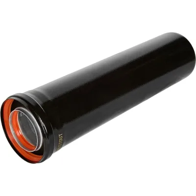 Удлинитель дымохода традиционный коаксиальный STOUT D80/125, L500 мм, черный, SCR-8125-600500 / PEE9H4MMBMGQQB