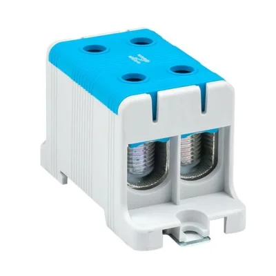 Клемма силовая двойная EKF PROxima 16-95 кв.мм 800 В вводная синяя (plc-kvs2-16-95-blue)