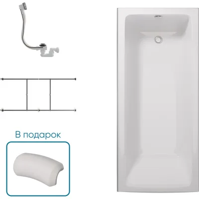Ванна 1Marka БЬЯНКА/BIANCA 1700х750 Комплект Стандарт 2 П 01бья1775кс2п