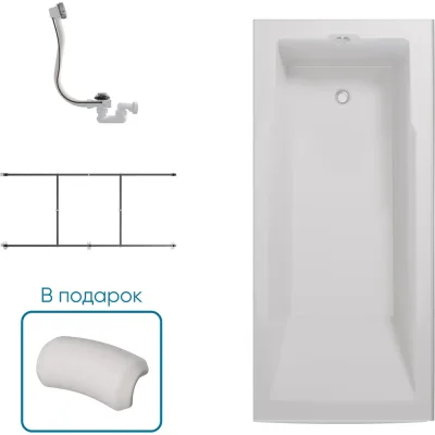 Ванна 1Marka РАГУЗА/RAGUZA 1800x800, комплект Стандарт 2 П 01 rag1880 кс2п