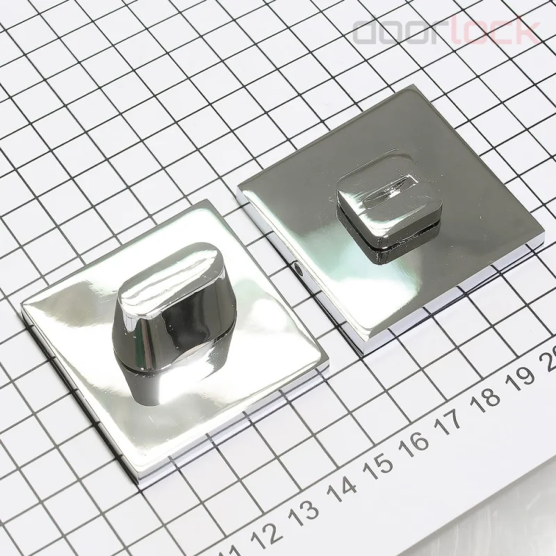 Поворотная кнопка Doorlock DL TK06/S/WC Slim CP полированный хром, квадратная розетка, шток 6 мм 73267