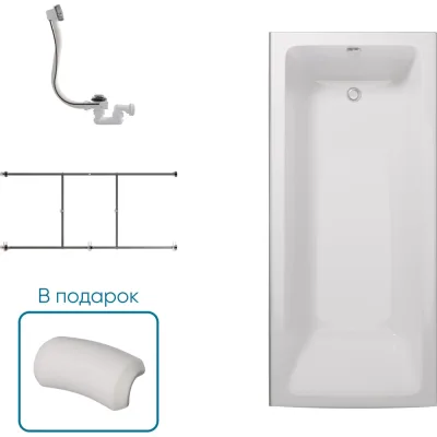 Ванна 1Marka БЬЯНКА/BIANCA 1800х800 Комплект Стандарт 2 П 01бья1880кс2п